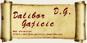 Dalibor Gajičić vizit kartica
